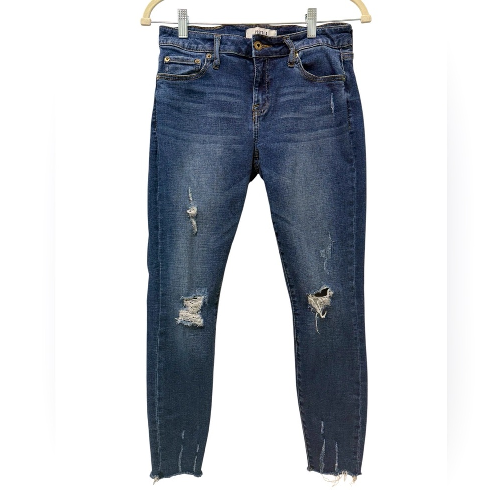 Pistola Lanissa Distressed Jeans Scissored Hem Size 28
